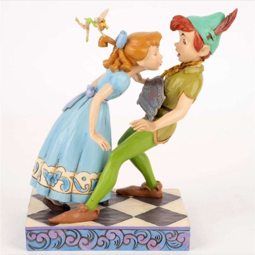 Peter Pan, Wendy & Tinkerbell "An Unexpected Kiss" Jim Shore Disney Traditions